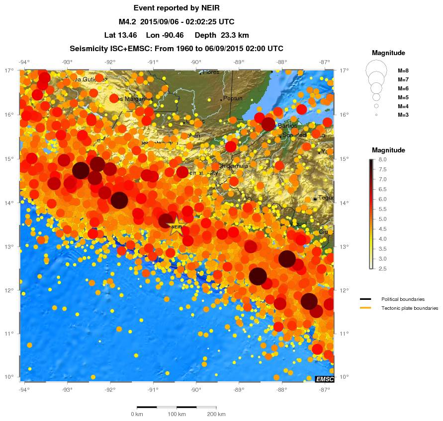 regional magnitude historical seismicity