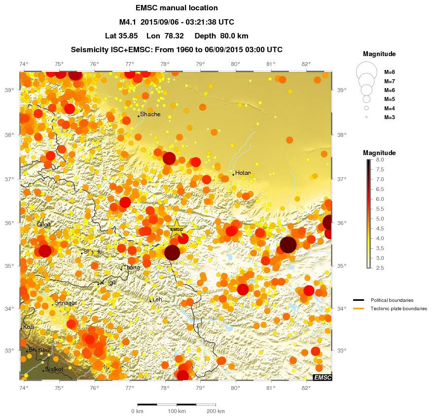 regional magnitude historical seismicity