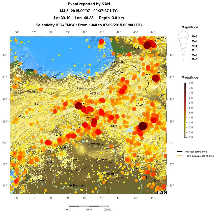 regional magnitude historical seismicity