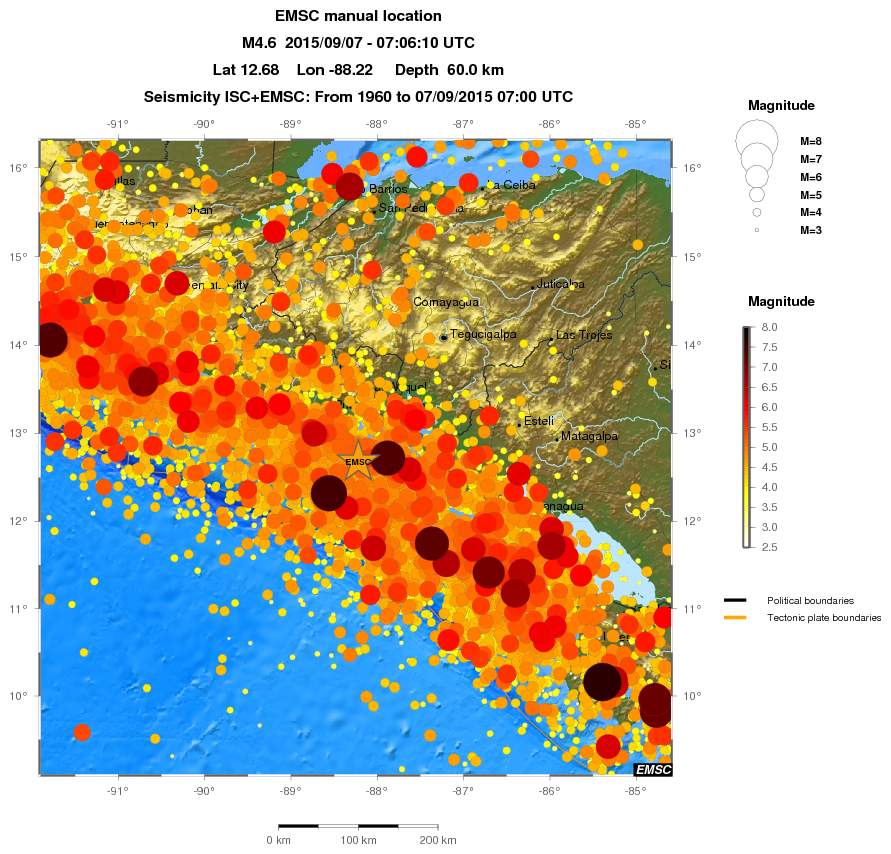 regional magnitude historical seismicity