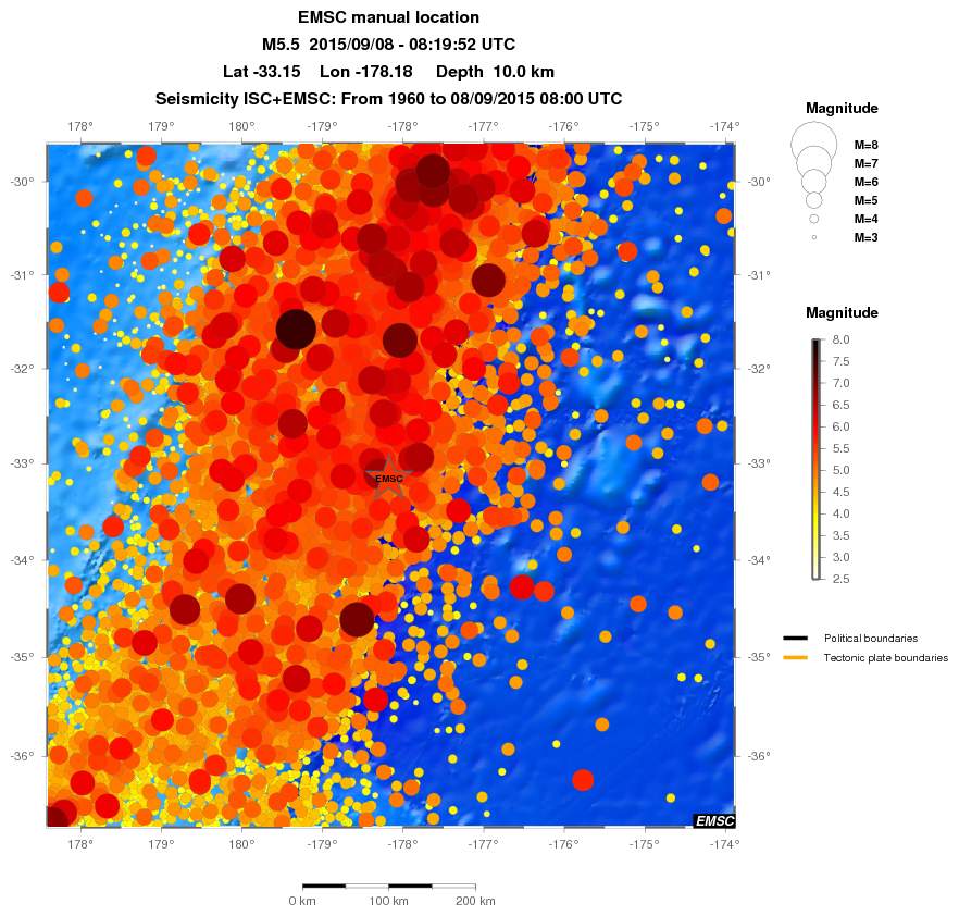 regional magnitude historical seismicity