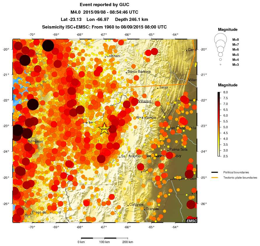 regional magnitude historical seismicity