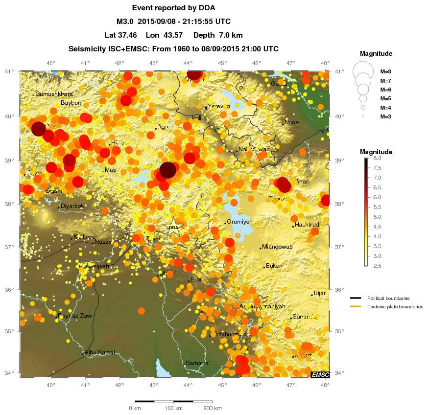regional magnitude historical seismicity