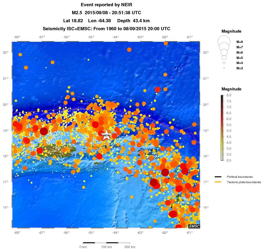 regional magnitude historical seismicity