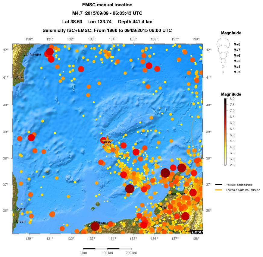 regional magnitude historical seismicity
