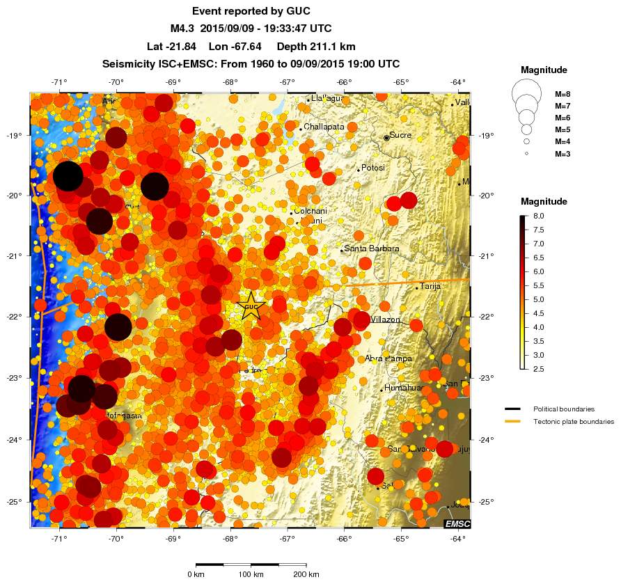 regional magnitude historical seismicity