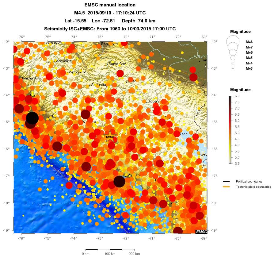 regional magnitude historical seismicity