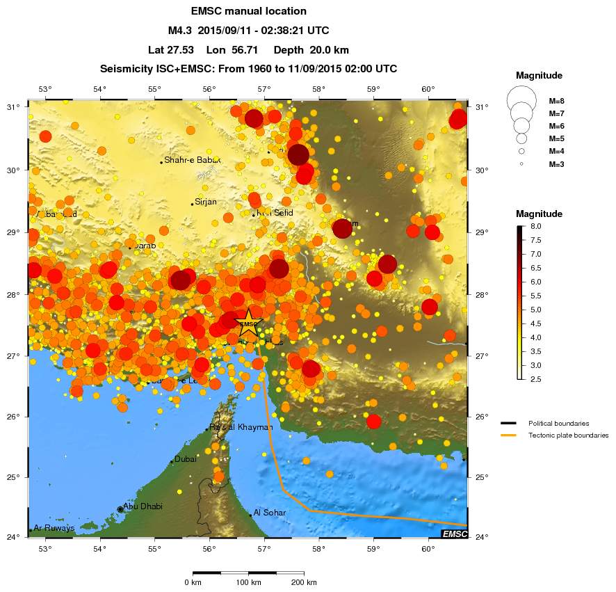 regional magnitude historical seismicity