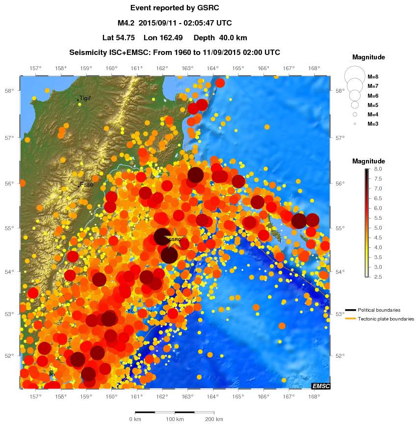 regional magnitude historical seismicity