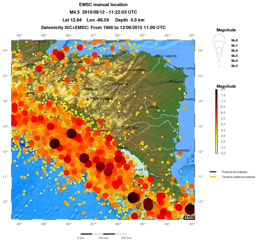 regional magnitude historical seismicity