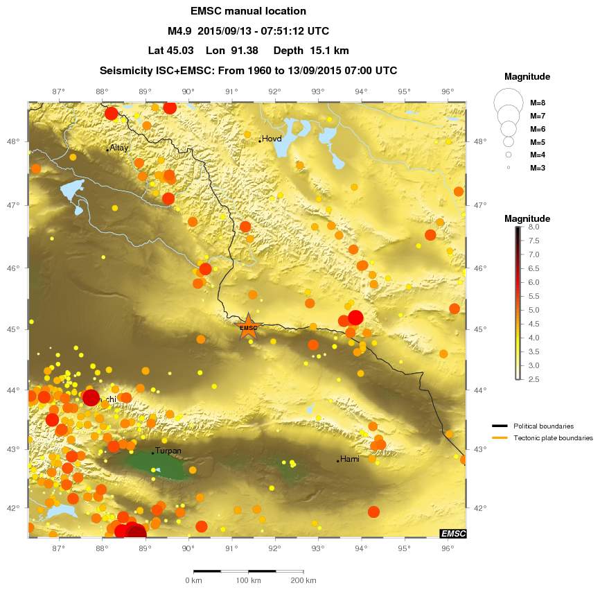 regional magnitude historical seismicity