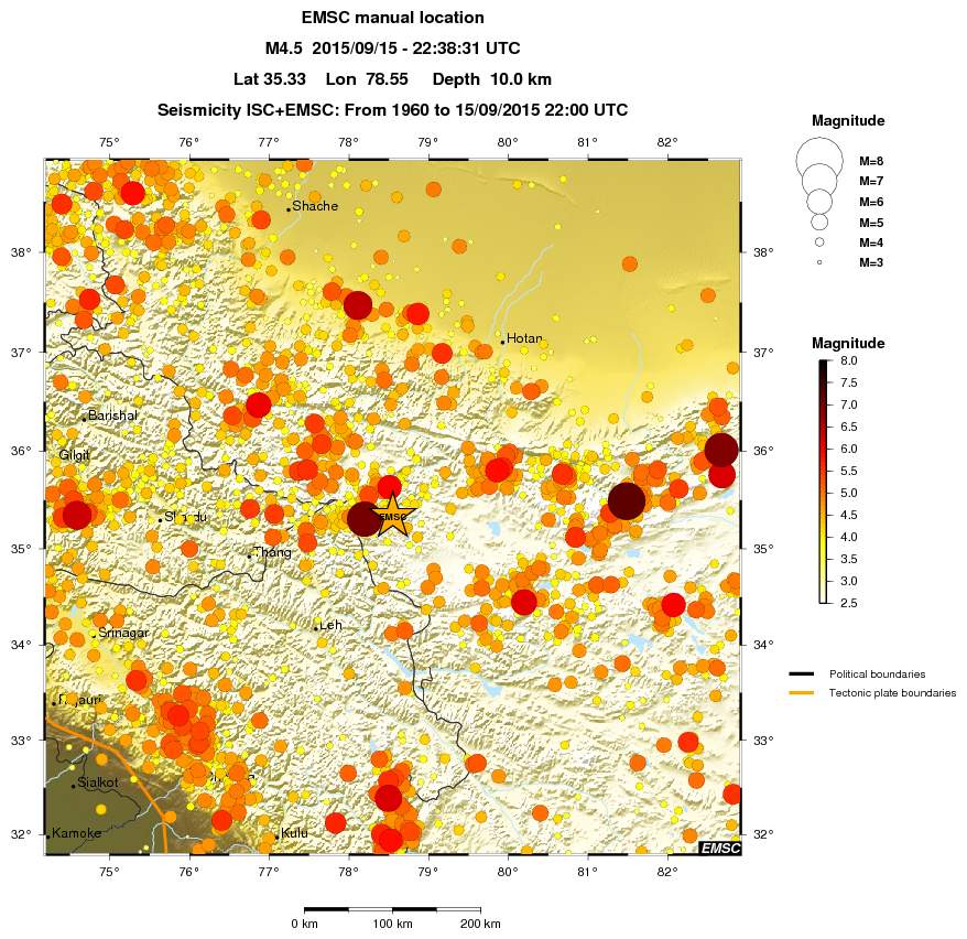 regional magnitude historical seismicity