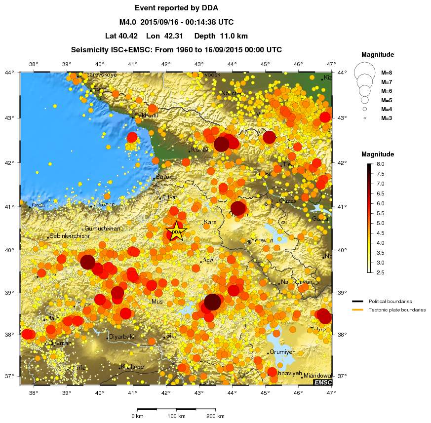regional magnitude historical seismicity