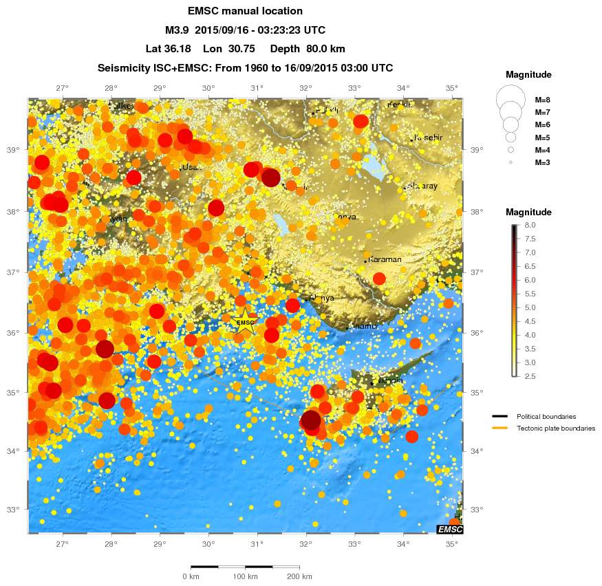 regional magnitude historical seismicity