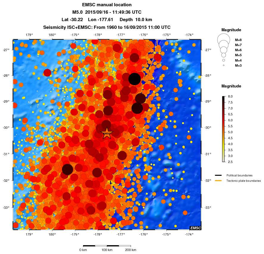 regional magnitude historical seismicity