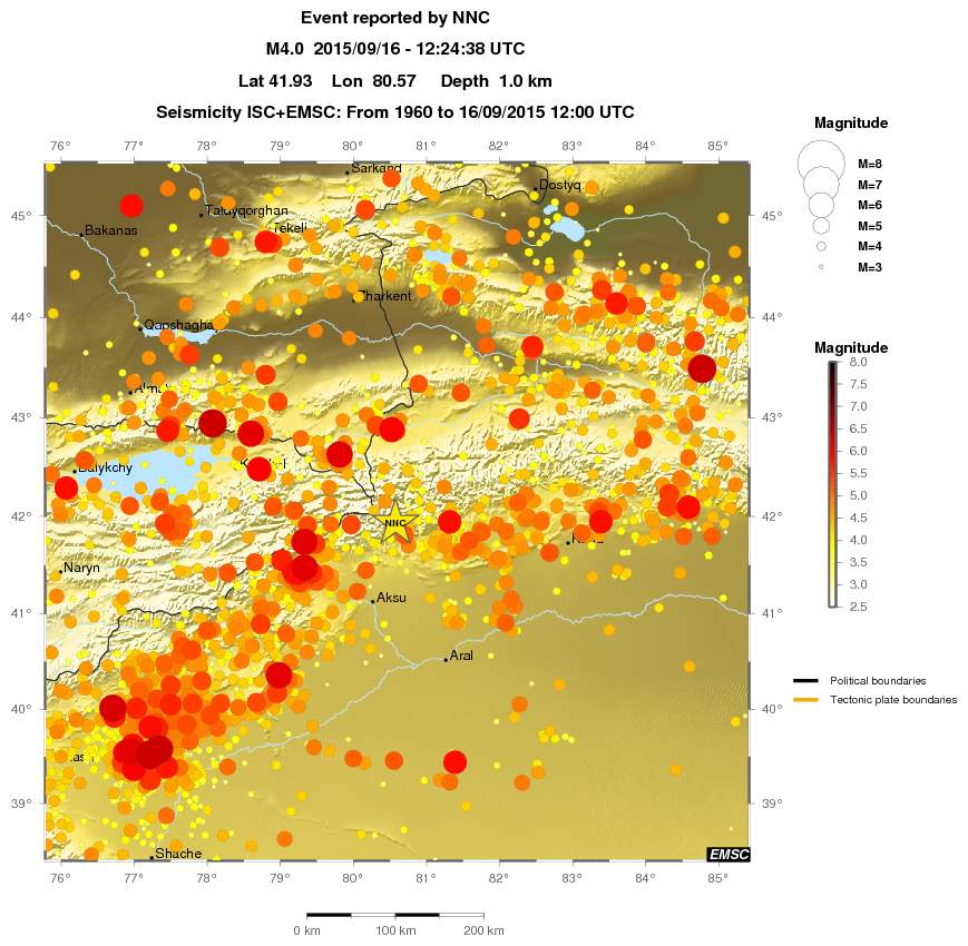 regional magnitude historical seismicity
