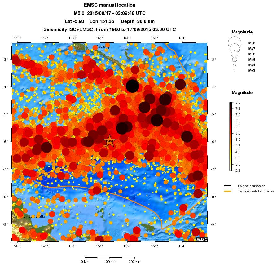 regional magnitude historical seismicity