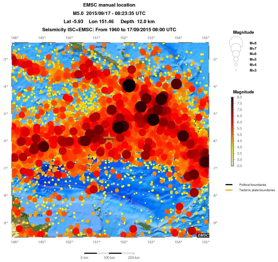 regional magnitude historical seismicity