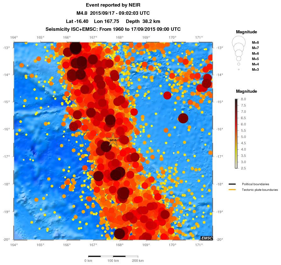 regional magnitude historical seismicity