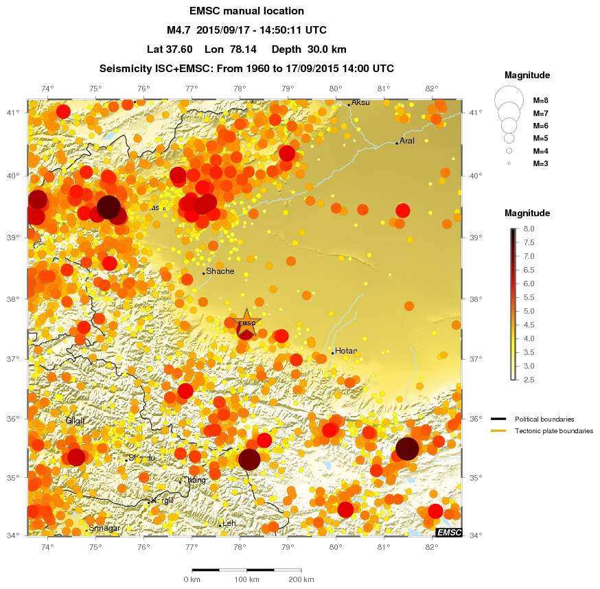 regional magnitude historical seismicity
