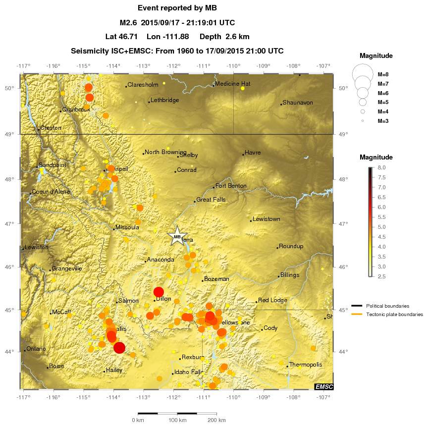 regional magnitude historical seismicity