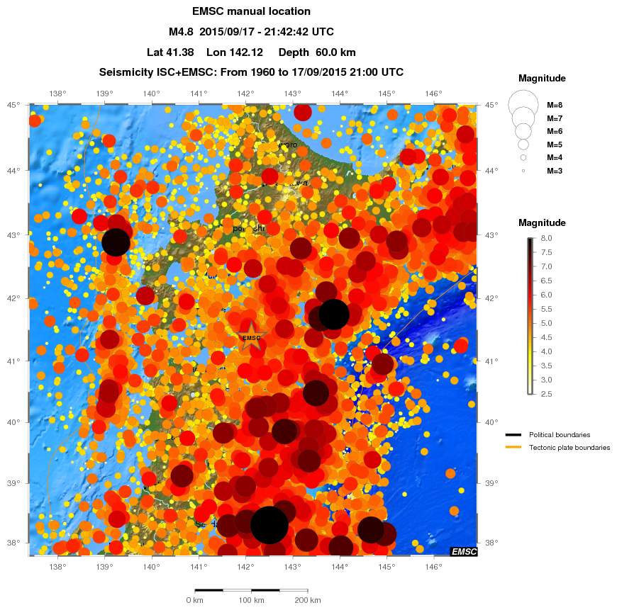 regional magnitude historical seismicity
