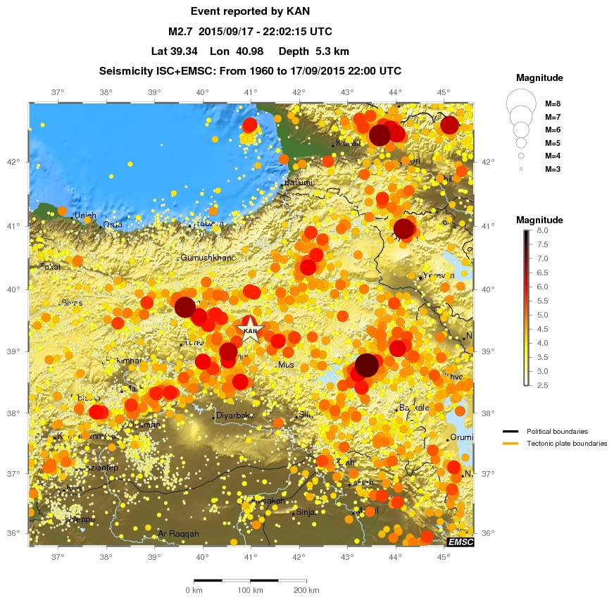 regional magnitude historical seismicity
