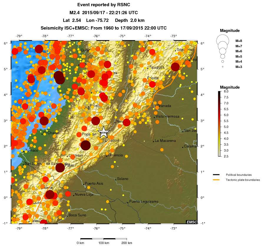 regional magnitude historical seismicity