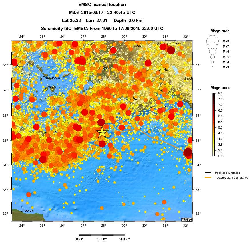 regional magnitude historical seismicity