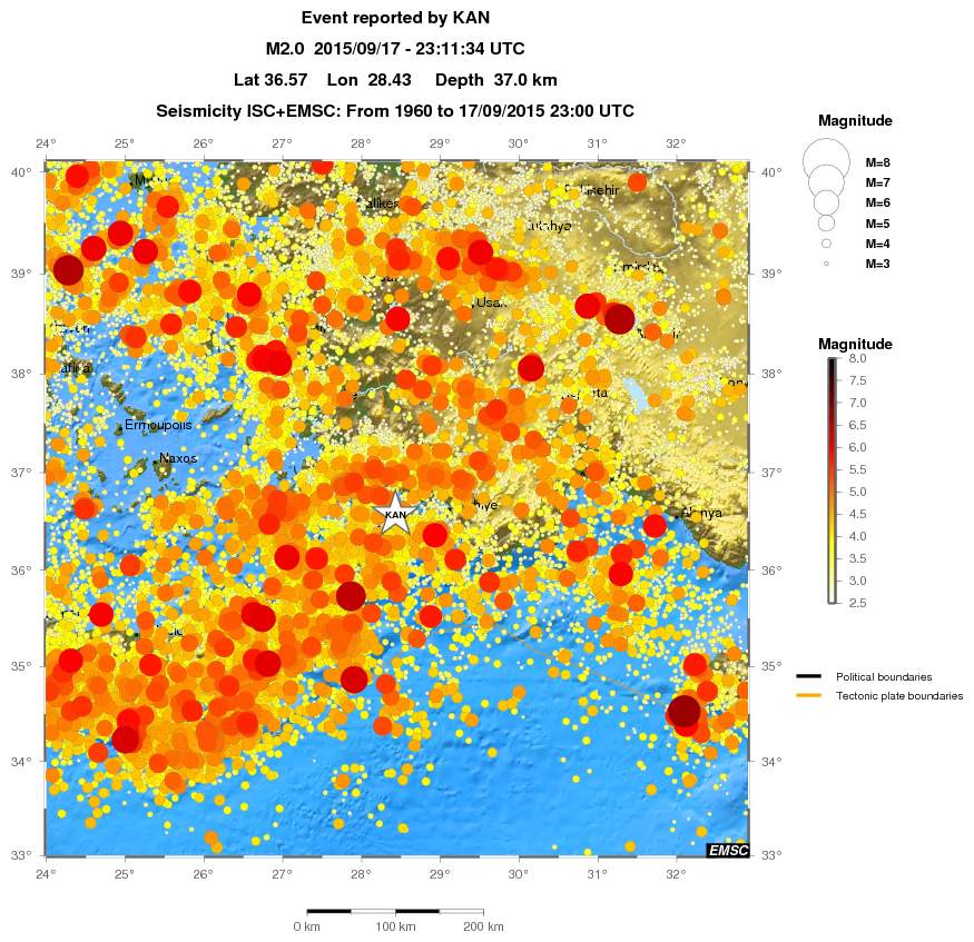 regional magnitude historical seismicity