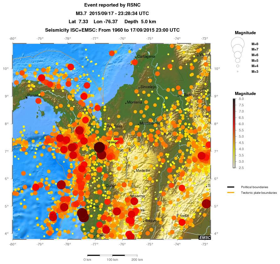 regional magnitude historical seismicity