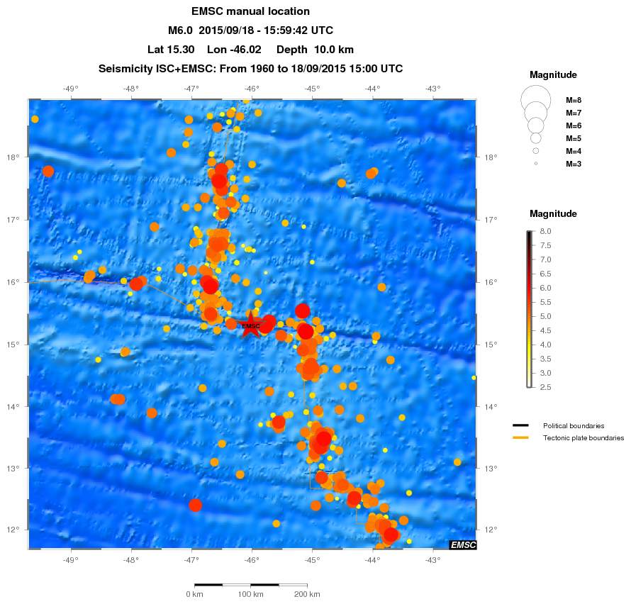regional magnitude historical seismicity