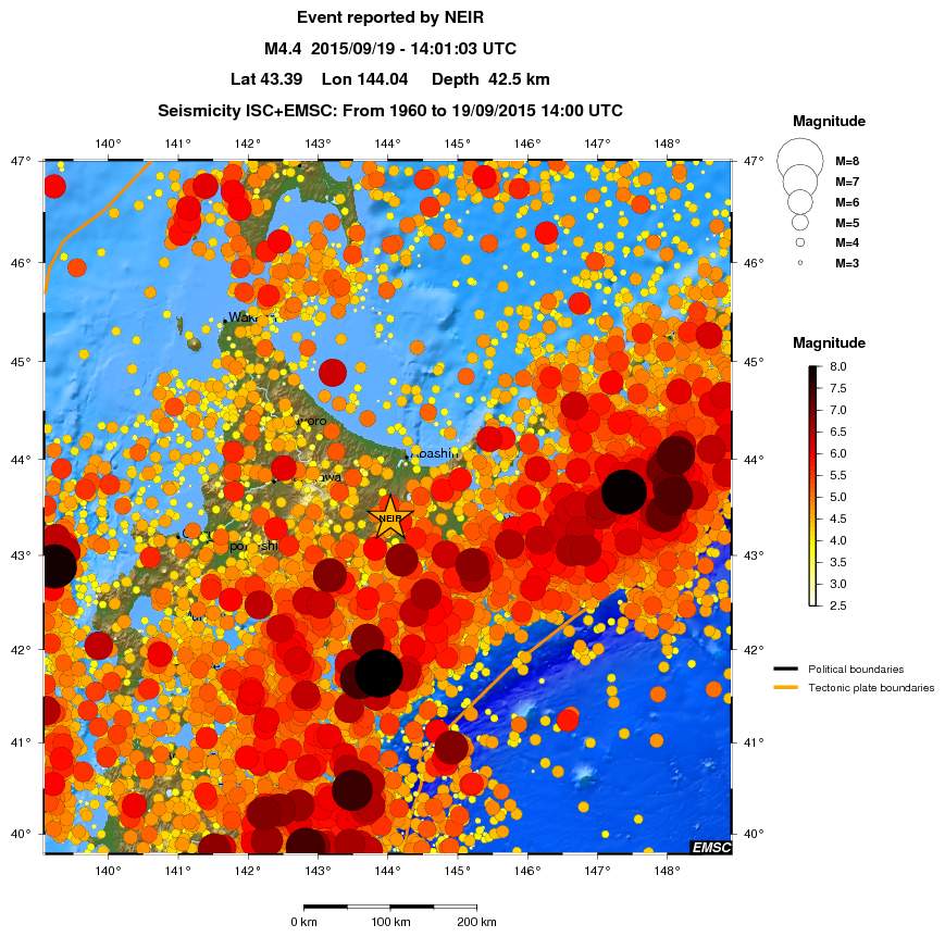 regional magnitude historical seismicity