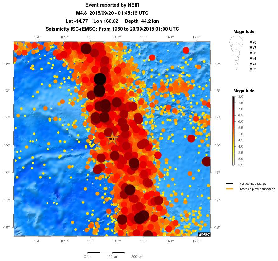regional magnitude historical seismicity