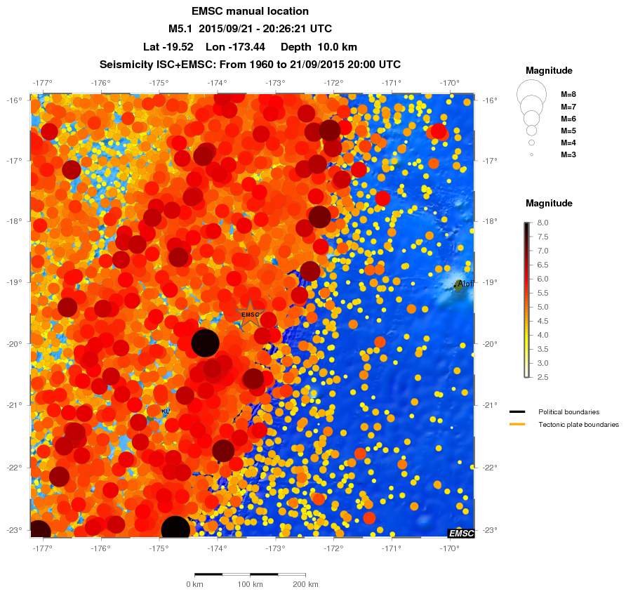 regional magnitude historical seismicity