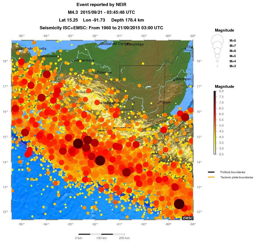 regional magnitude historical seismicity