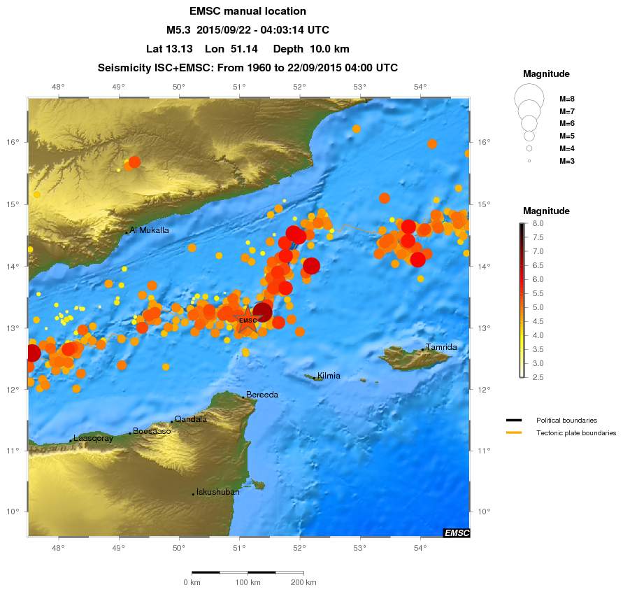 regional magnitude historical seismicity