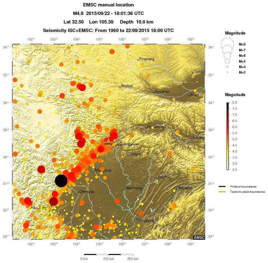 regional magnitude historical seismicity
