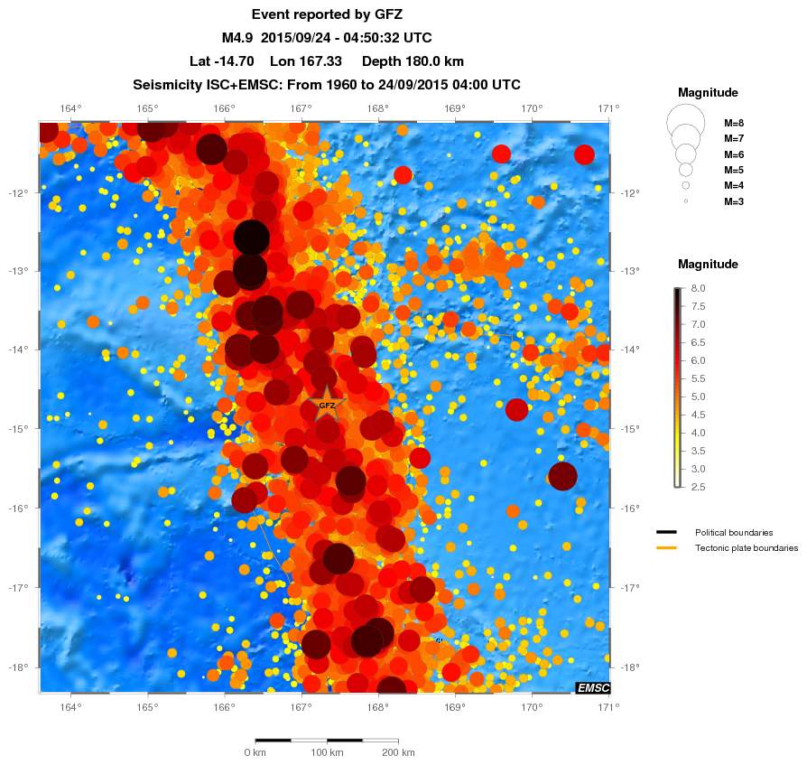 regional magnitude historical seismicity