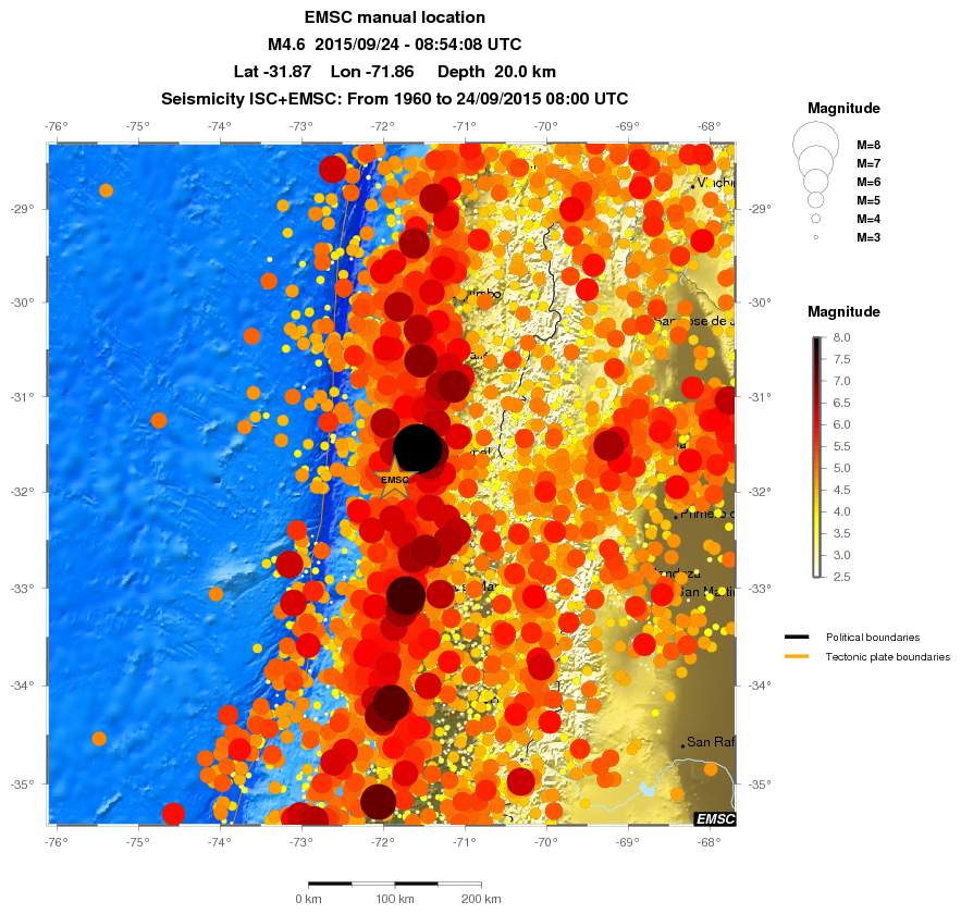 regional magnitude historical seismicity