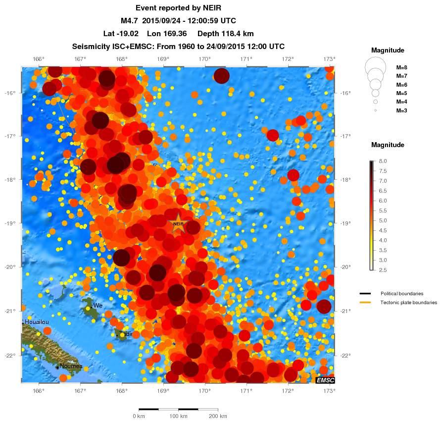 regional magnitude historical seismicity