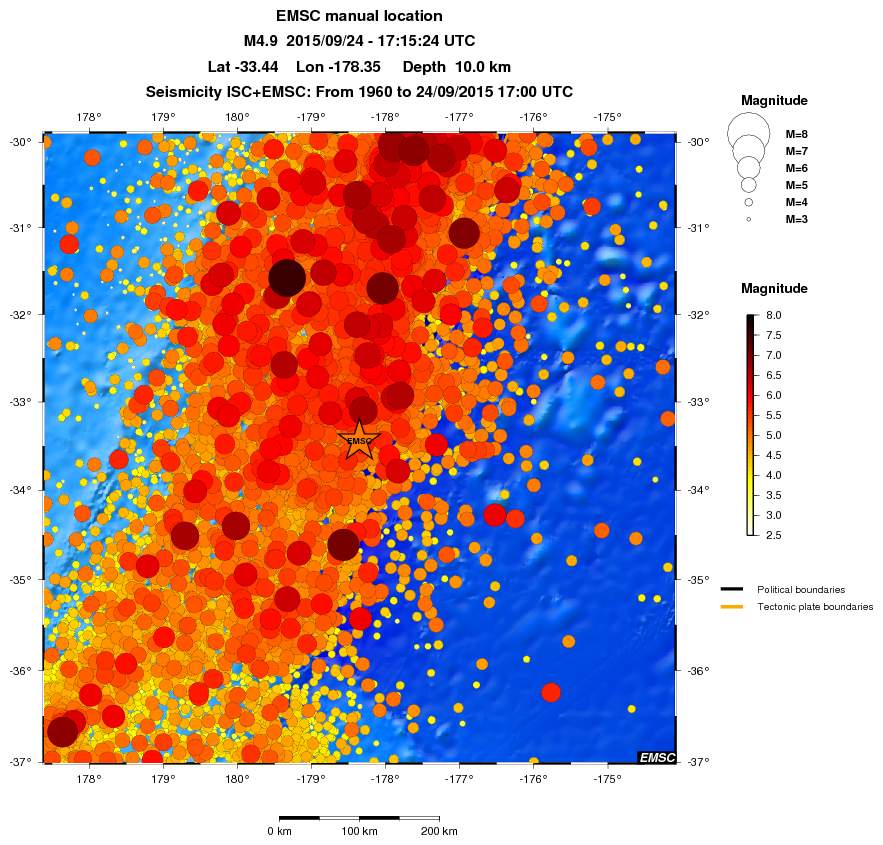 regional magnitude historical seismicity