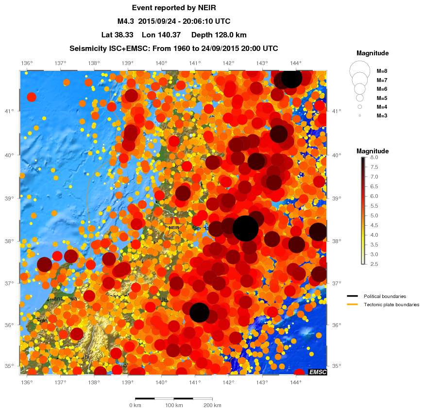 regional magnitude historical seismicity