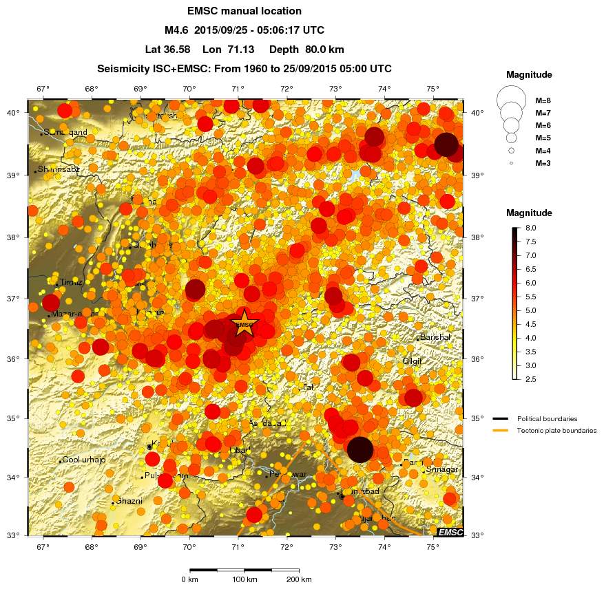 regional magnitude historical seismicity