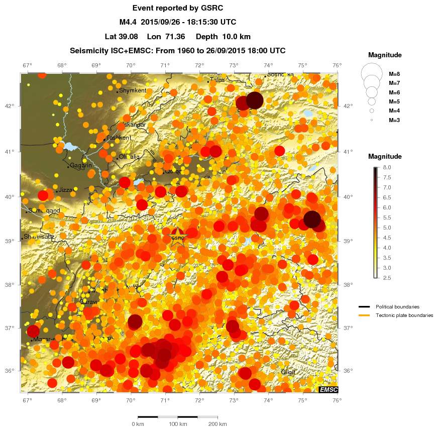 regional magnitude historical seismicity