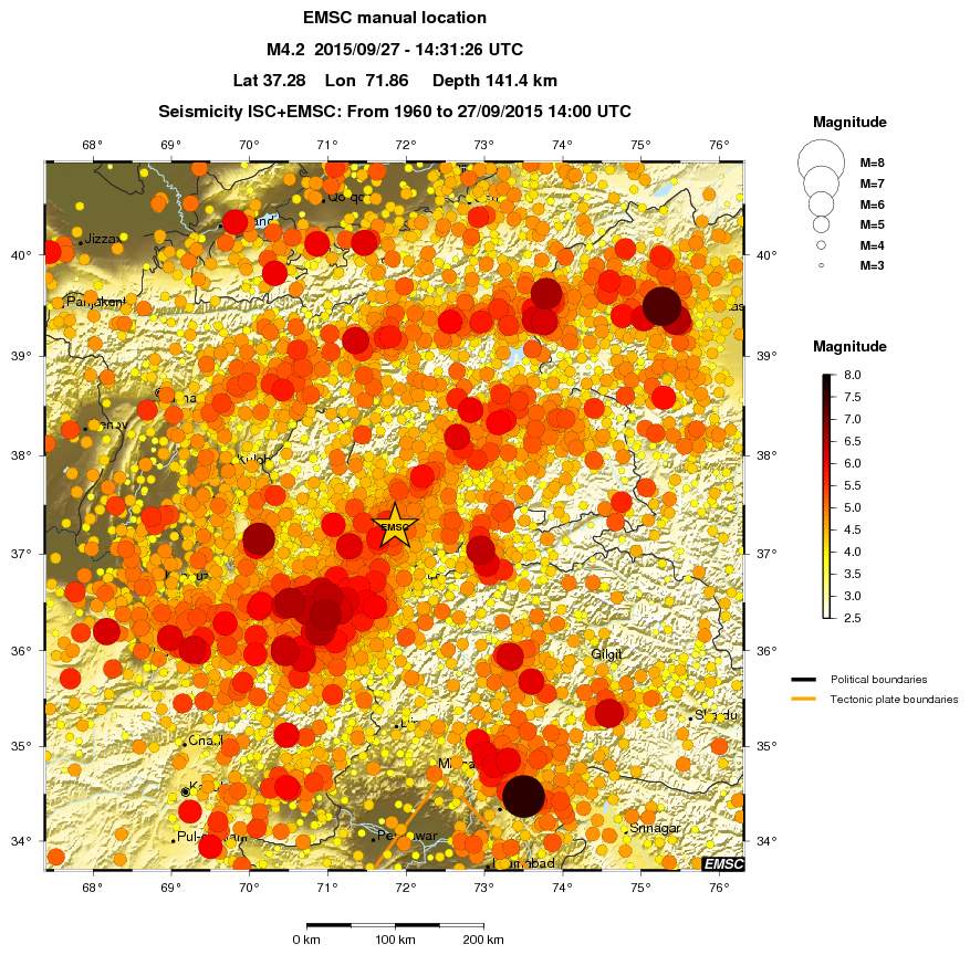 regional magnitude historical seismicity