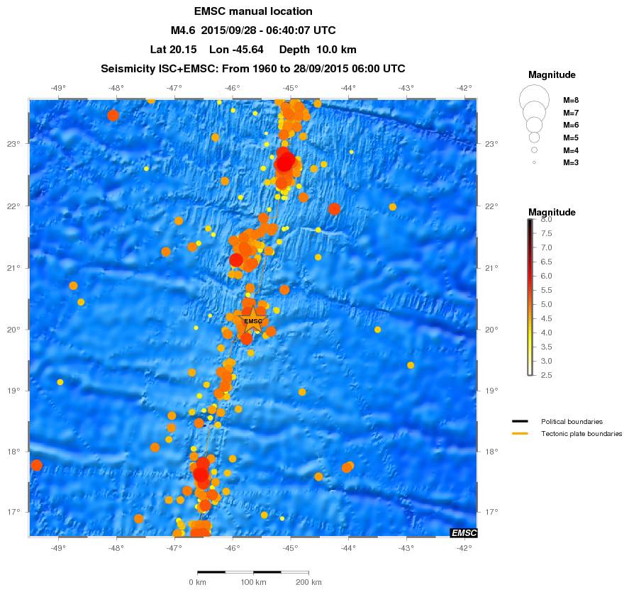 regional magnitude historical seismicity