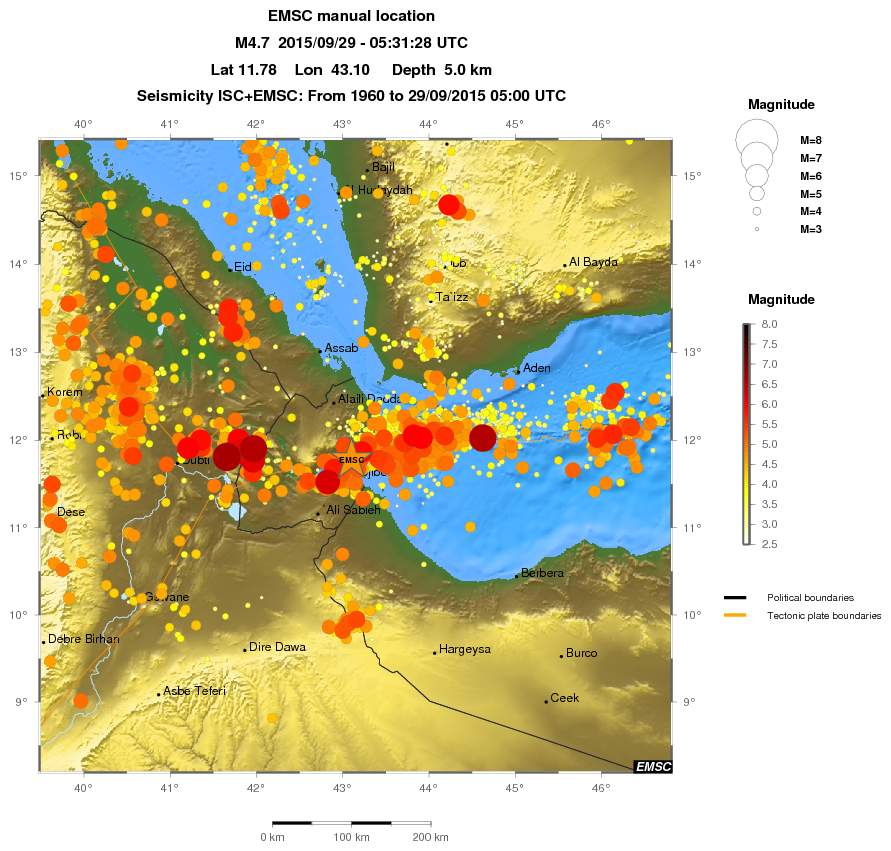 regional magnitude historical seismicity
