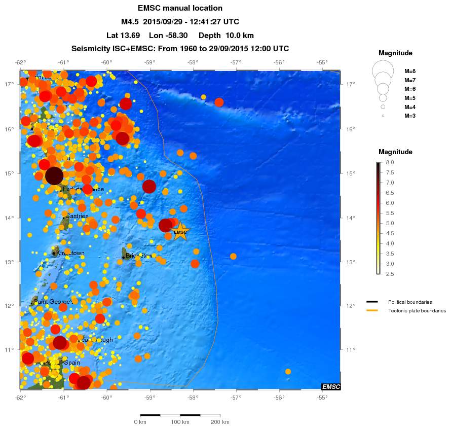 regional magnitude historical seismicity