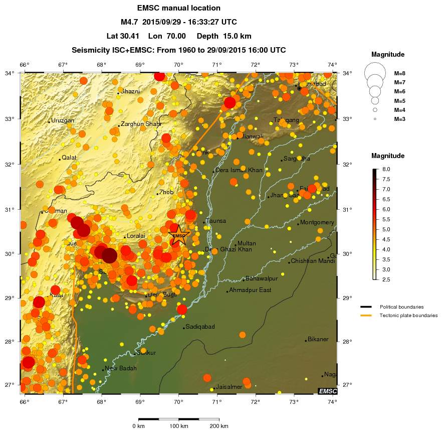 regional magnitude historical seismicity